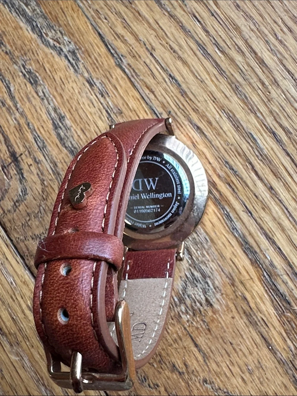 Daniel Wellington Brown Leather Strap Watch with Rose Gold Case